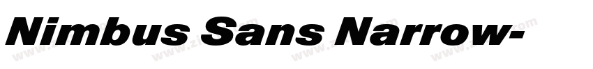 Nimbus Sans Narrow字体转换